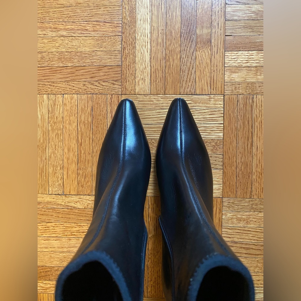PRADA 🍁 Nappa Stretch Leather Booties | Women’s Size 37.5 Black ‘08 Collection - Picture 10 of 16
